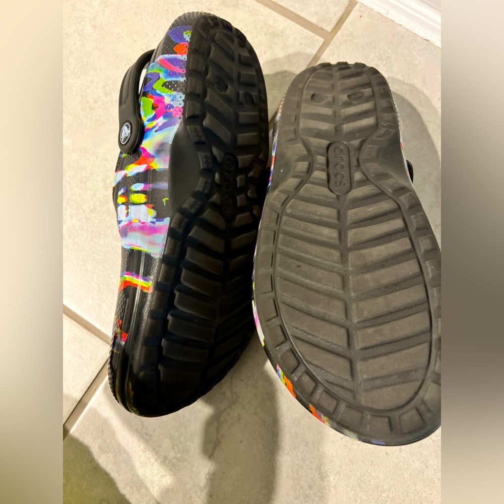 Lady Crocs multi-color size 10 (great condition)